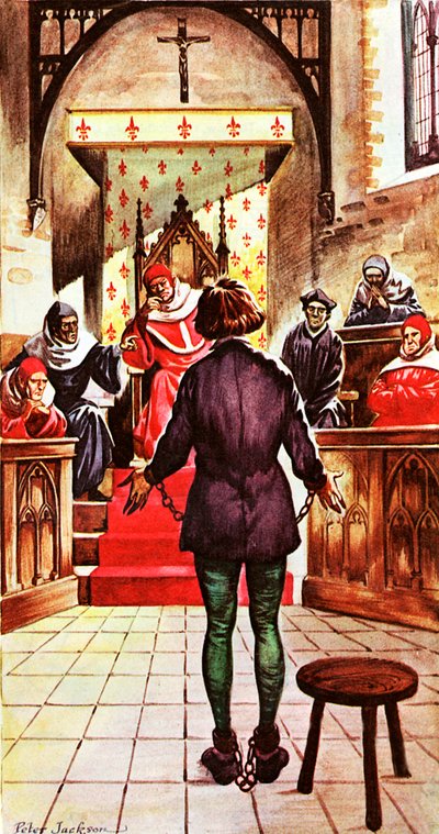 Joan of Arc Being Tried by a Church Court by Peter Jackson